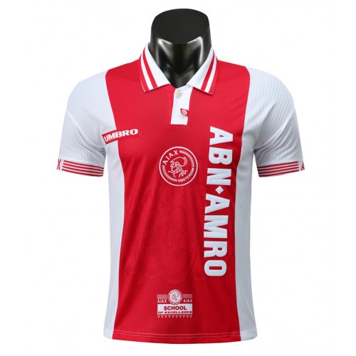 AFC Ajax Fodboldtrøjer Retro Hjemmebanesæt 1997-1998 Kort ærmer AFC Ajax Fodboldtrøjer Retro Hjemmebanesæt 1997-1998 Kort ærmer